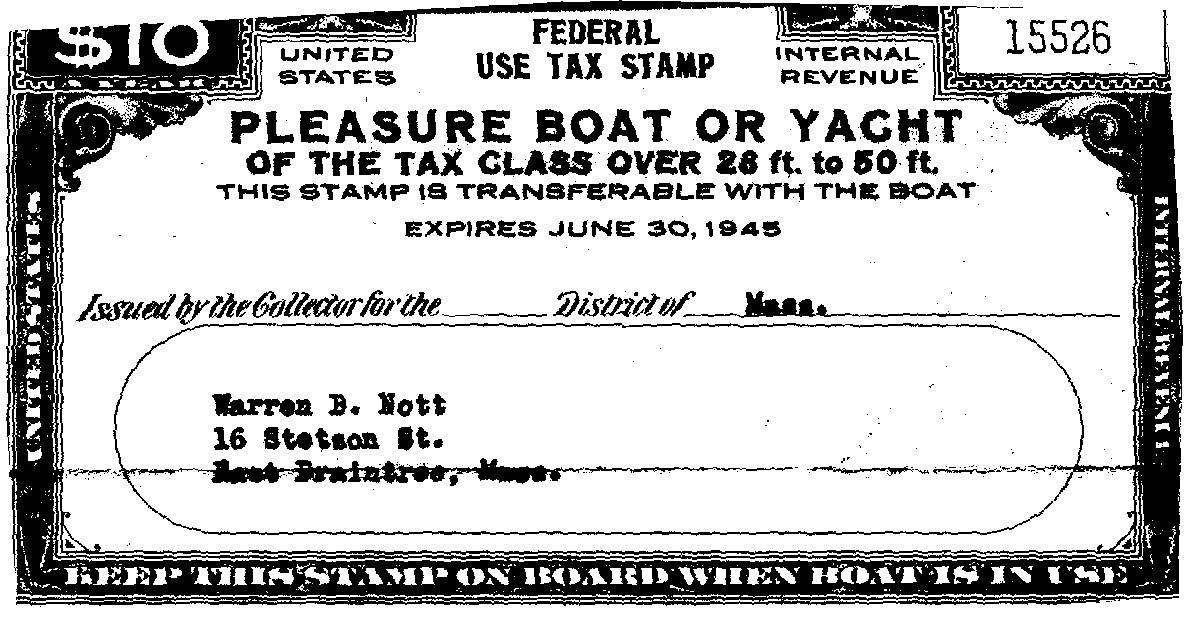 Pleasure Boat Tax